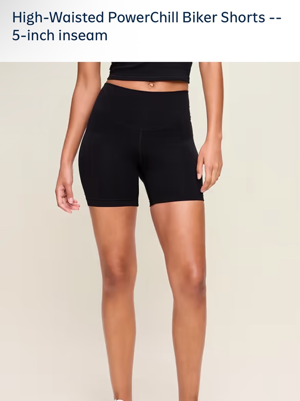 Old Navy Black High-Waisted Bike Shorts